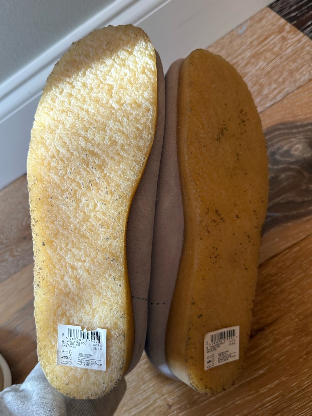 Clarks Wallabee Boots grey suede size 8 - Picture 13 of 16